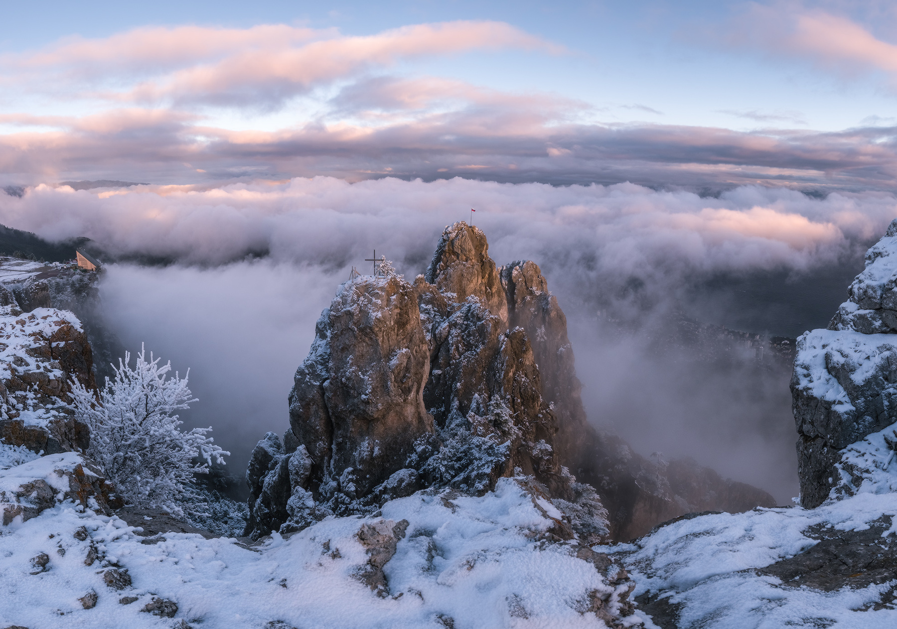 Плато горы ай Петри зима