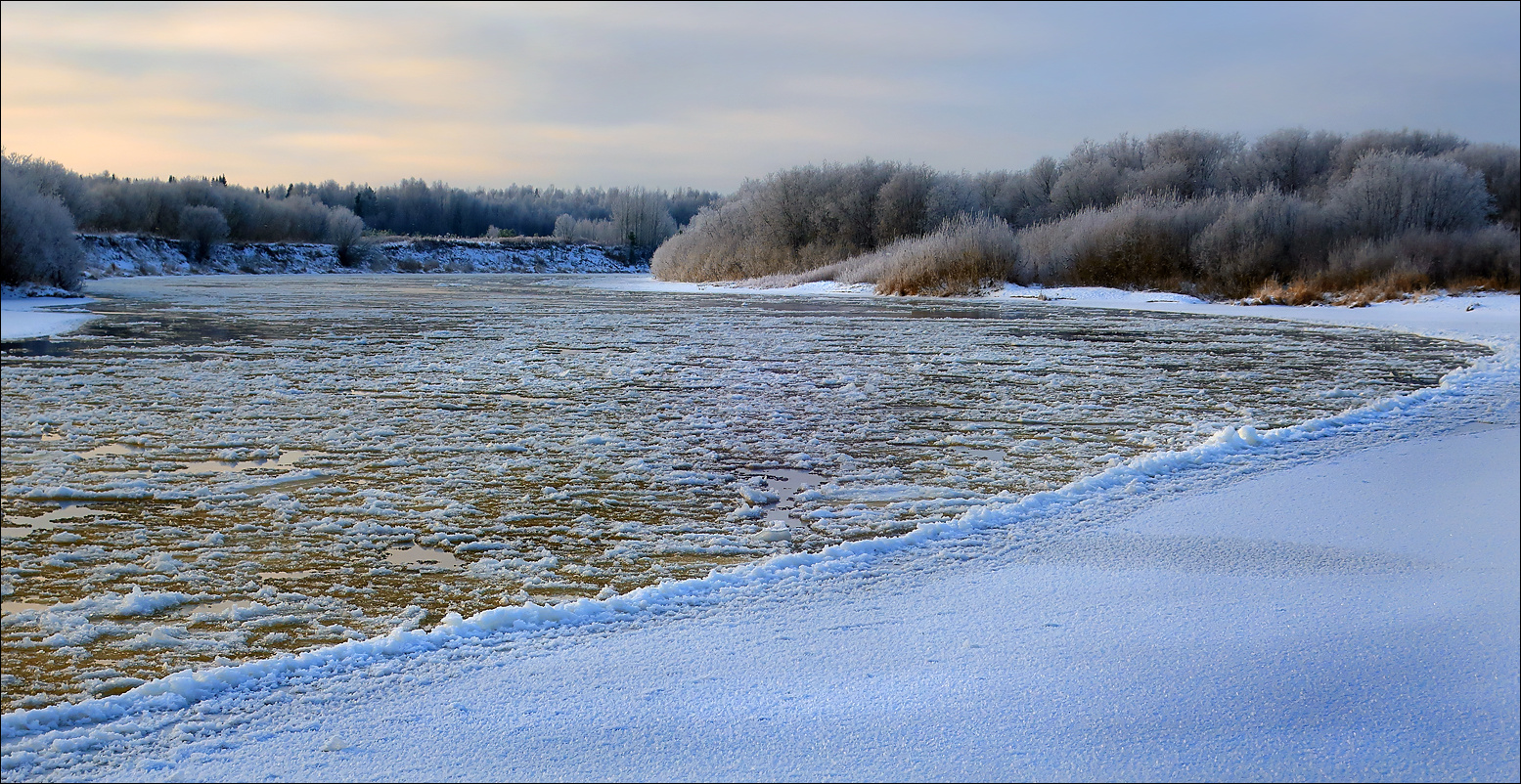В преддверии зимы ноябрь река Ухта 14.11.2020