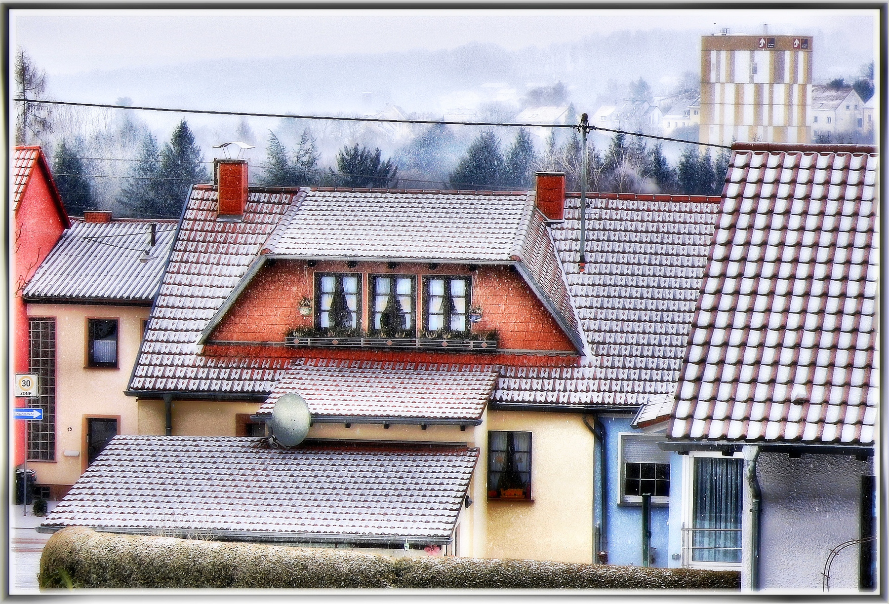 Родное сельцо в зимнее время Германия село зима