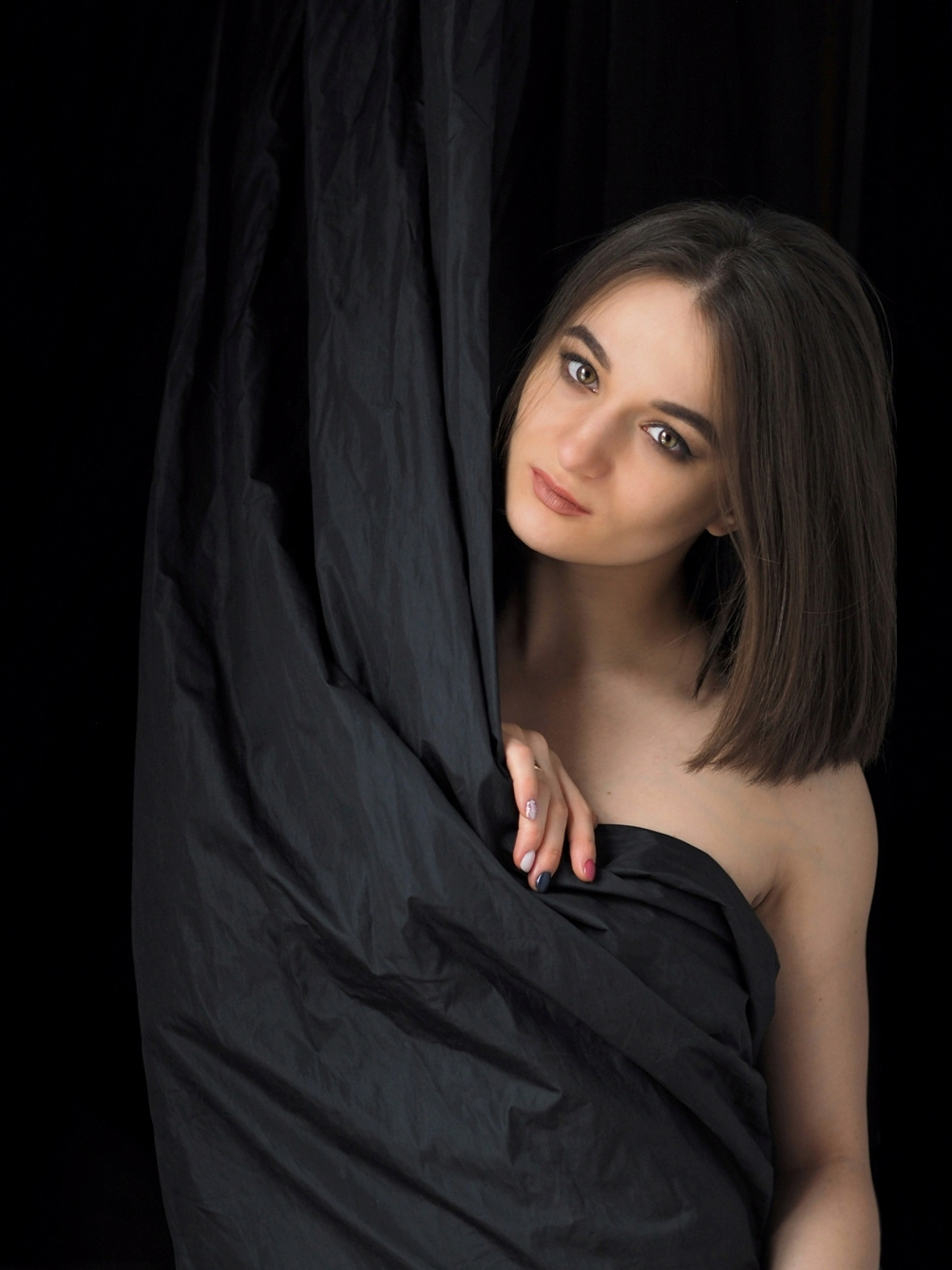 Ксения Девушка прекрасная портрет ткань штора