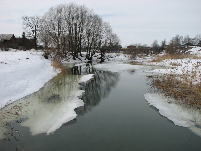 Оттепель река,весна,снег,вода