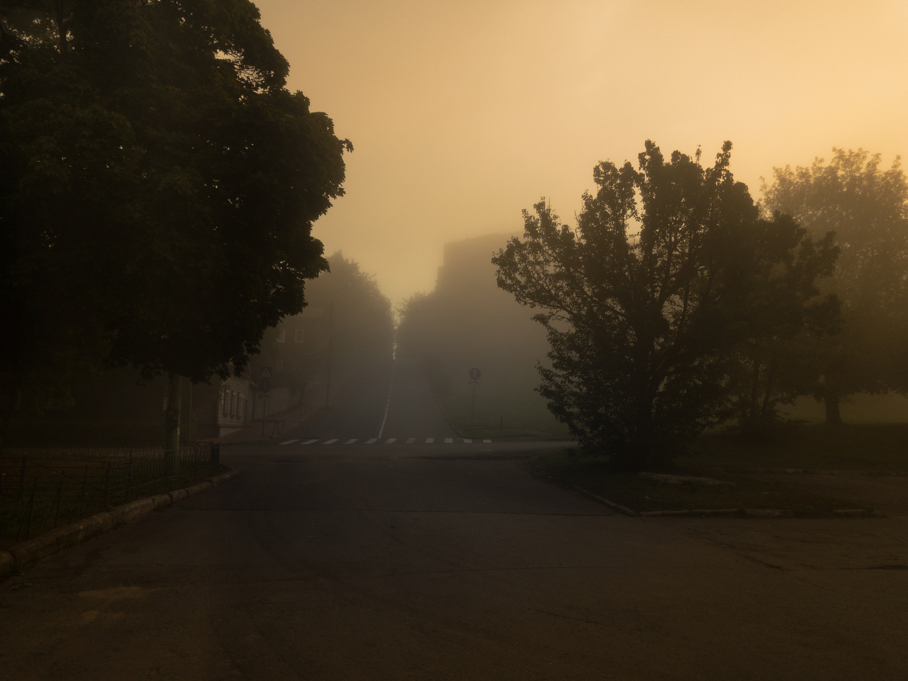 Туманное утро в Калуге 