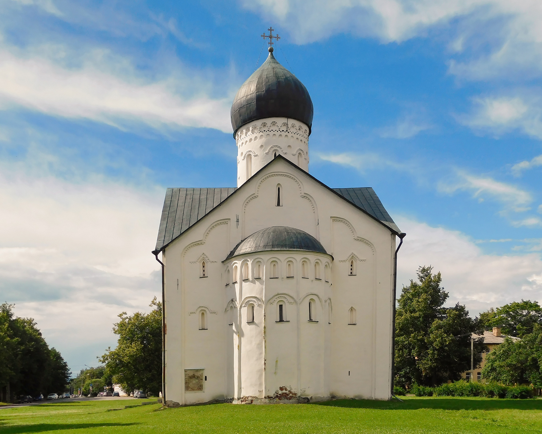 Церковь камену святого Спаса, на Илиине улице Великий Новгород город пейзаж храм путешествие история