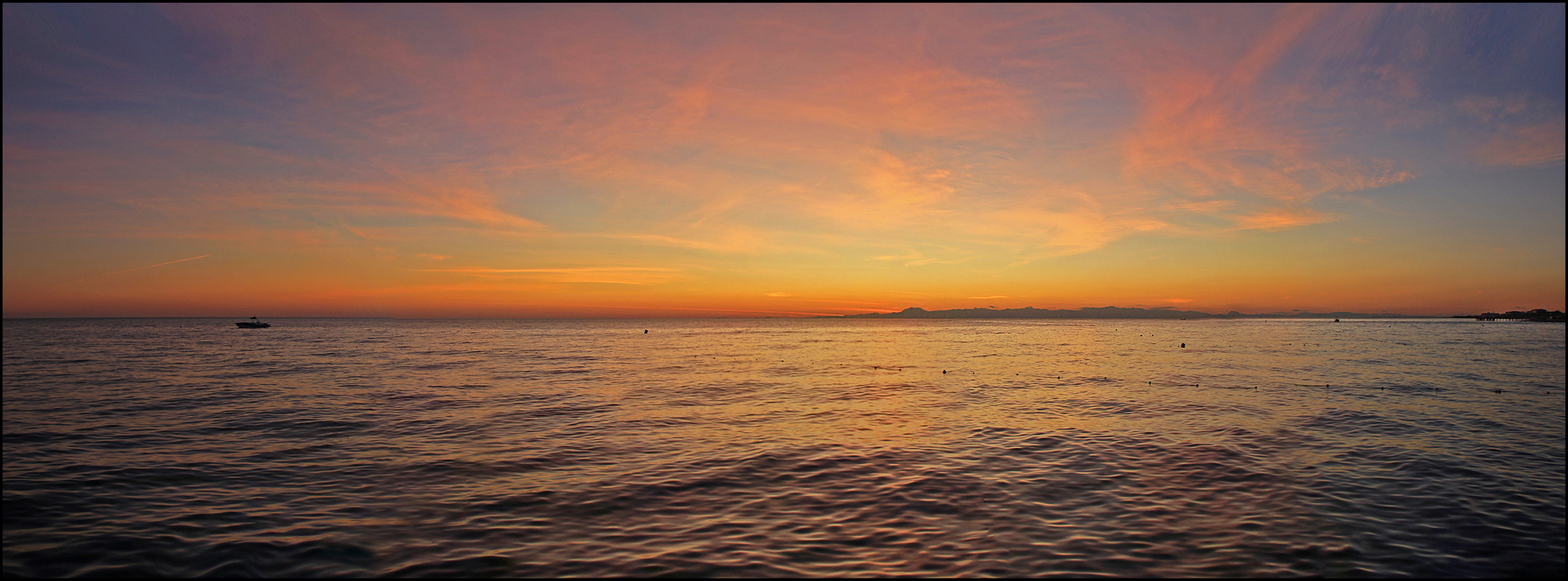 После заката... Турция Средиземное море Аланья вечер морской пейзаж после заката краски неба