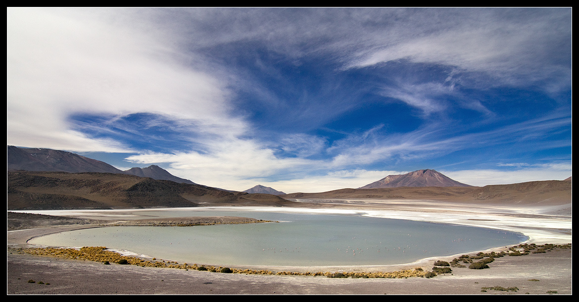 Белая Лагуна высокогорья... Боливия Альтиплано Лагуна 