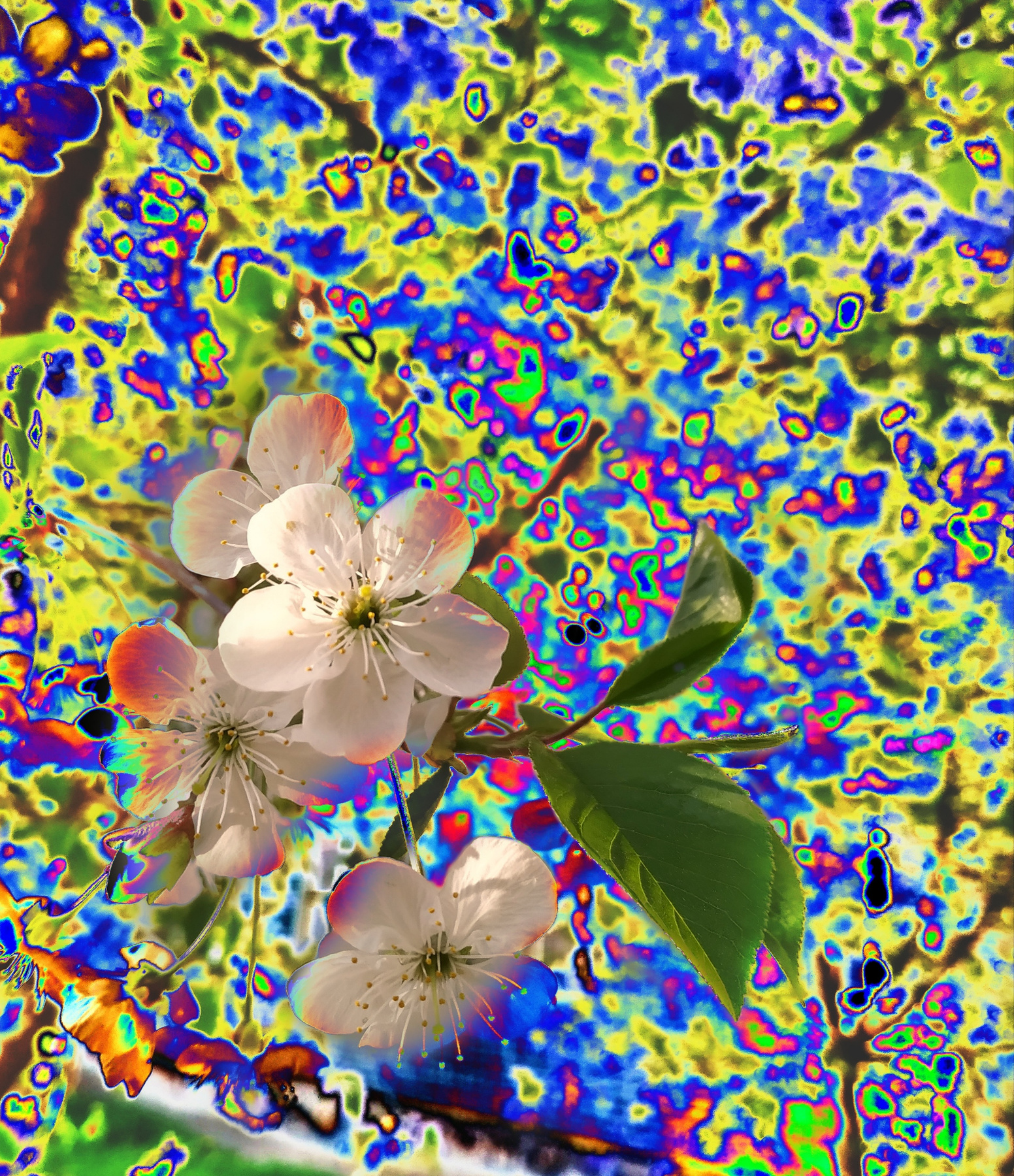 трррртатататуту сюр эффекты весна психоделия цветы природа нет дерево