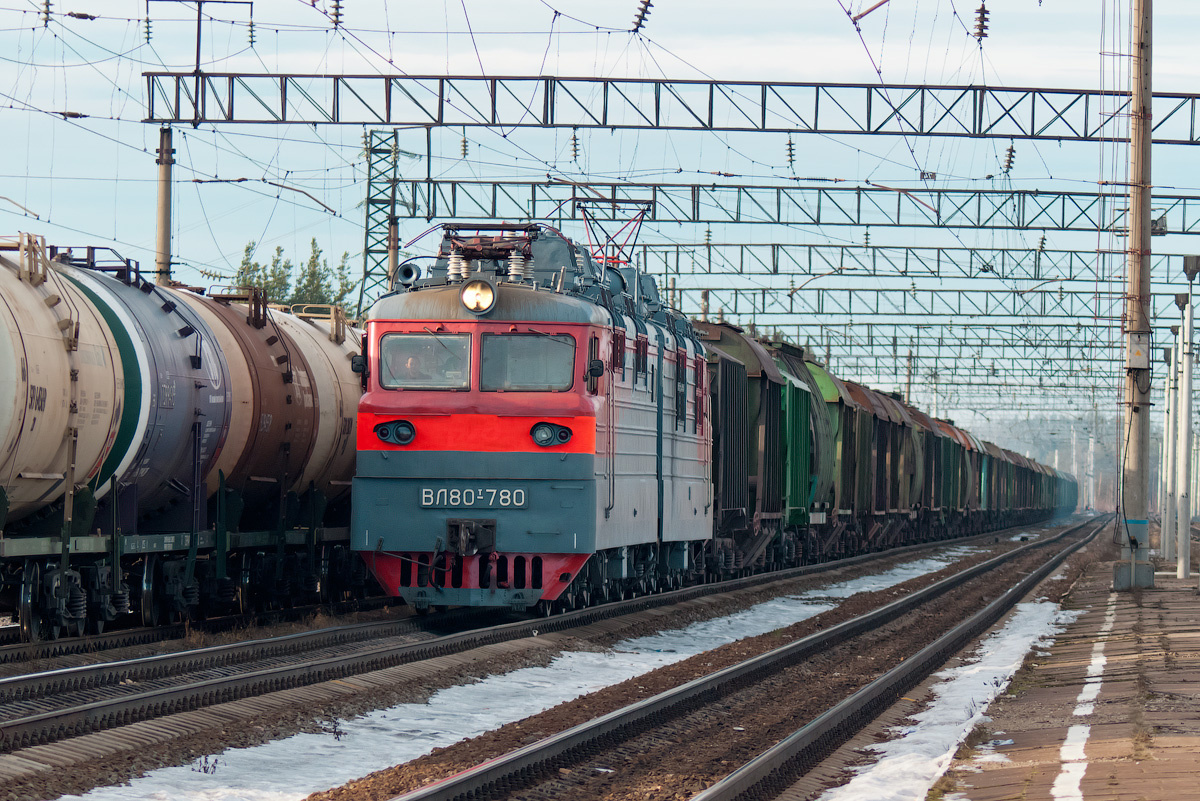 ВЛ80Т-780 СЕВ СЖД Транссиб ВЛ80Т ВЛ80Т-780 поезд электровоз нея станция