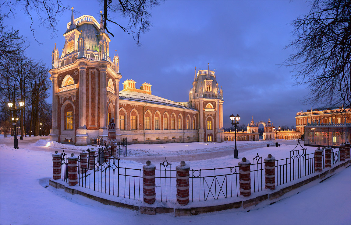 Фотография Зимний вечер в Царицыно. из раздела город #4507421 - фото.сайт -  sight.photo