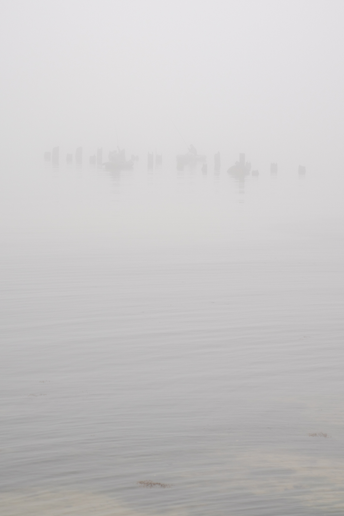 Туман туман море рыбалка штиль