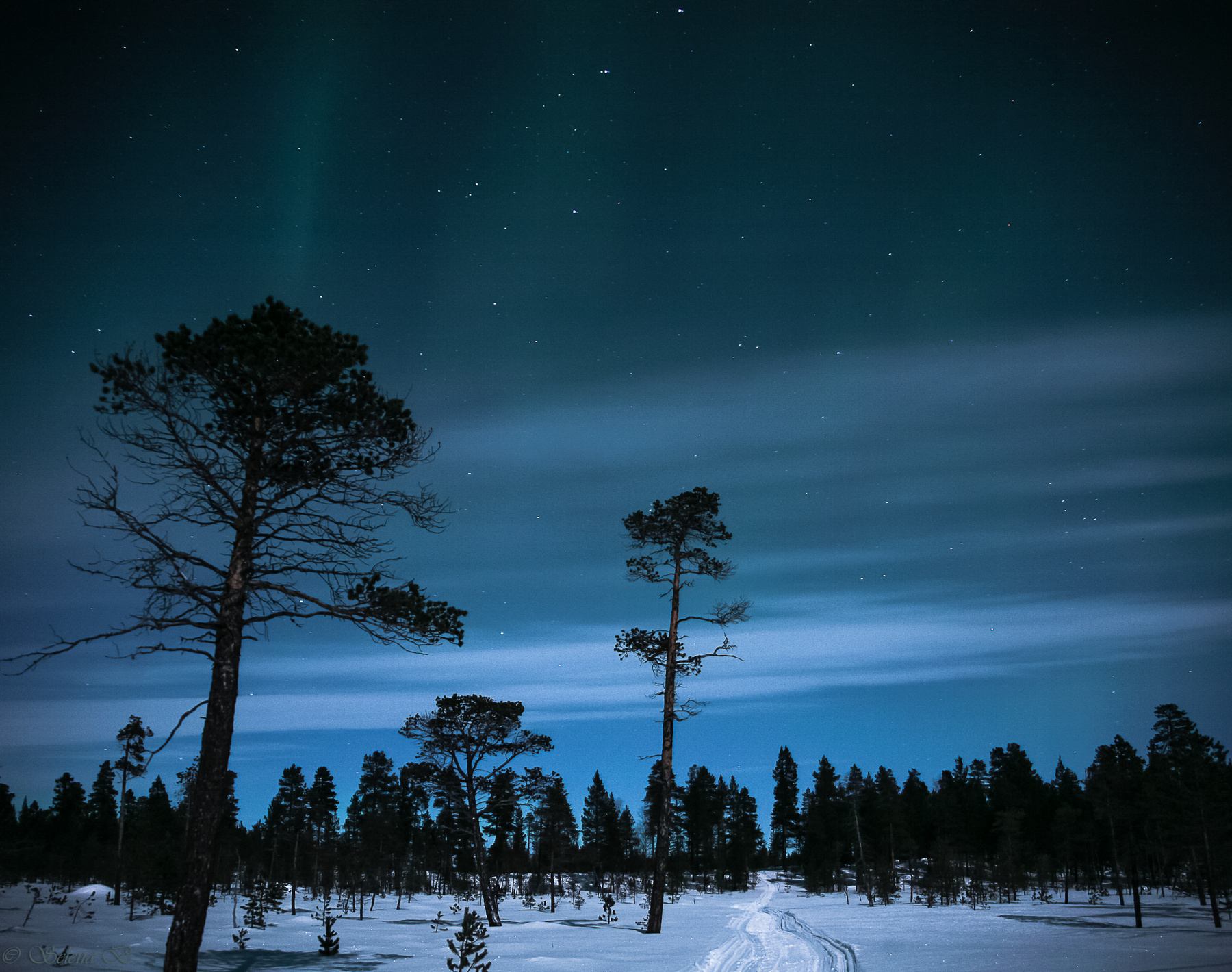 Полярная ночь #1 пейзаж север ночь аврора Инари Финляндия