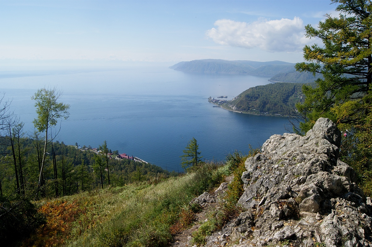 Байкал с камня Черского Байкал Листвянка Сибирь озеро