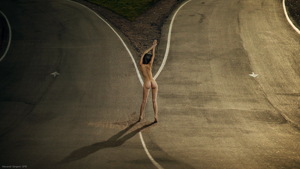 Про минимализм и линии девушка линии форма концепт арт фото-арт арт-ню обнаженная дорога полоса
