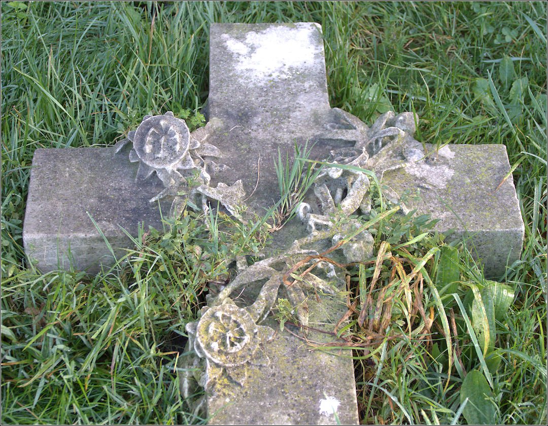 Каменные цветы сентябрь Англия Кингстон-на-Темзе могильный крест каменные цветы