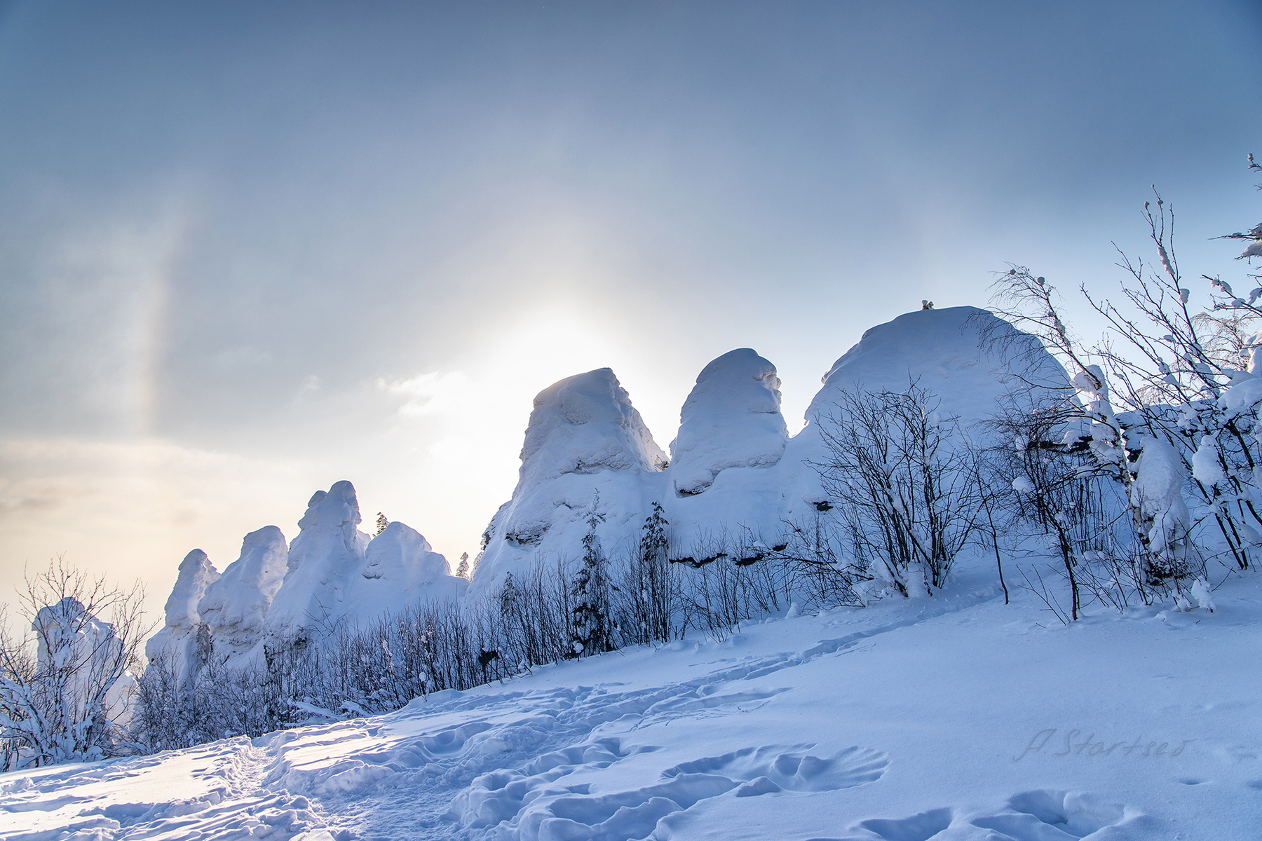 Гора Колпаки гора зима снег пейзаж природа туризм Пермский_край Урал
