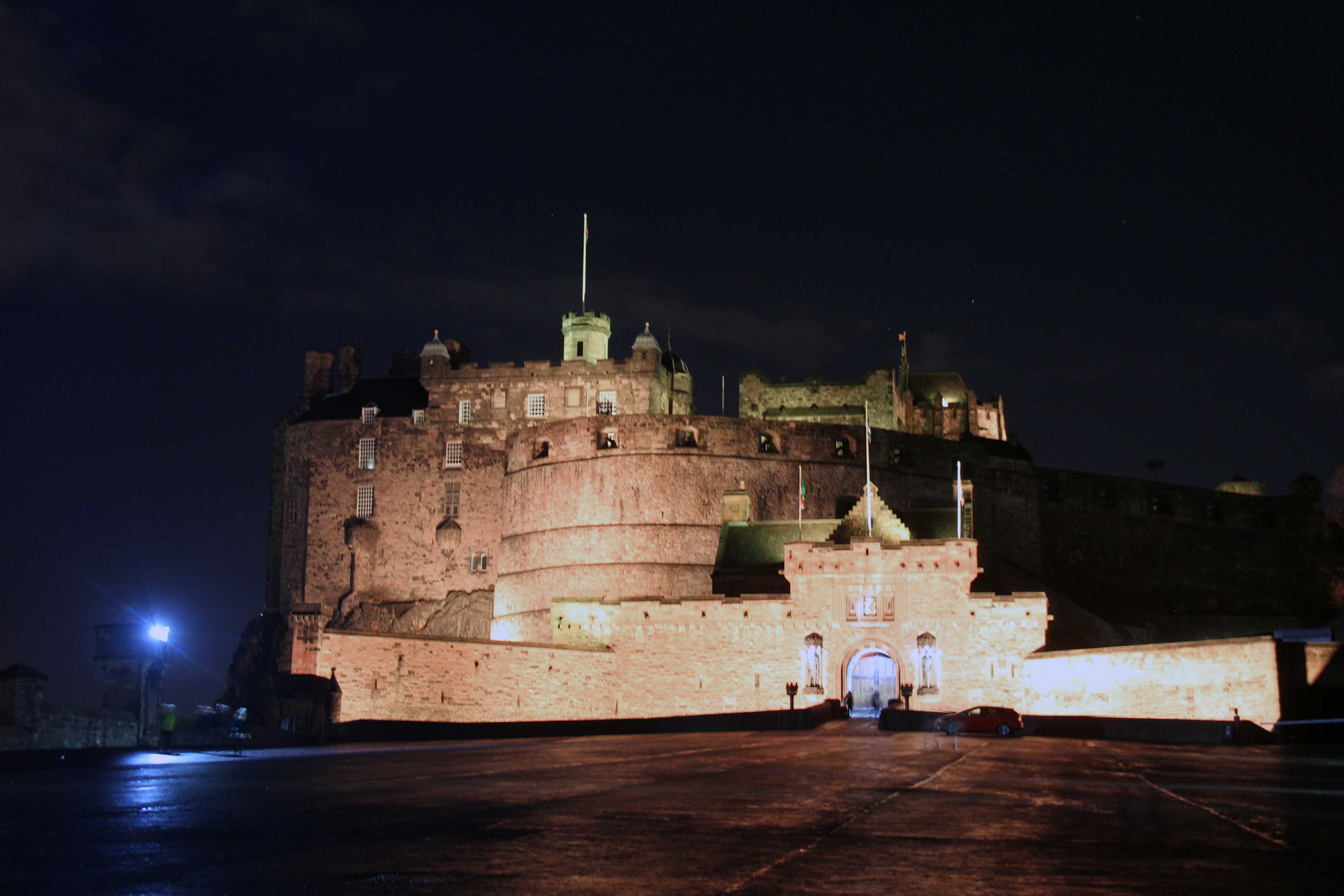 Эдинбургский замок. Ночь. Эдинбург Шотландия