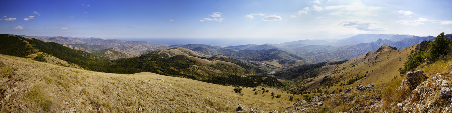 Панорама с вершины Чок-Сары-Кая Крым горы Зеленогорье Чок-Сары-Кая