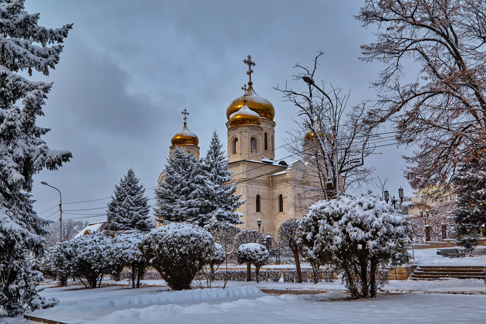 Пятигорский собор зимой Северный Кавказ Пятигорск собор зима январь