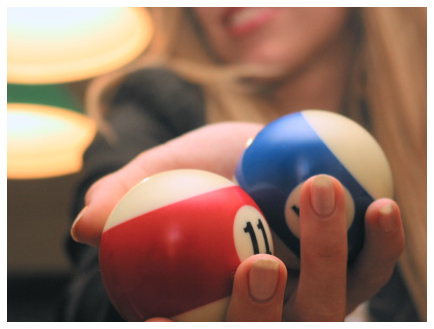 Woman with balls 