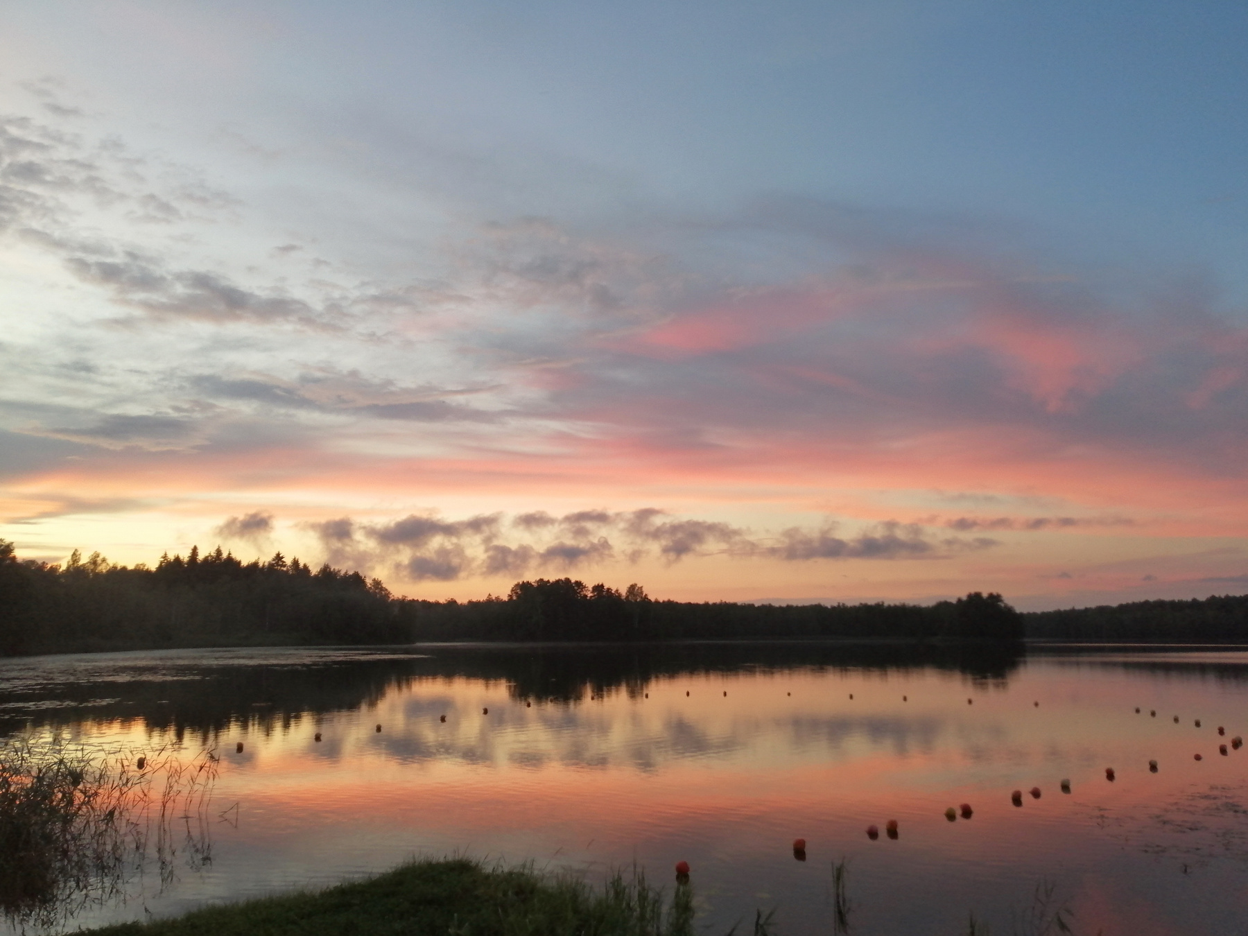 Закат на озере Дербовеж. 