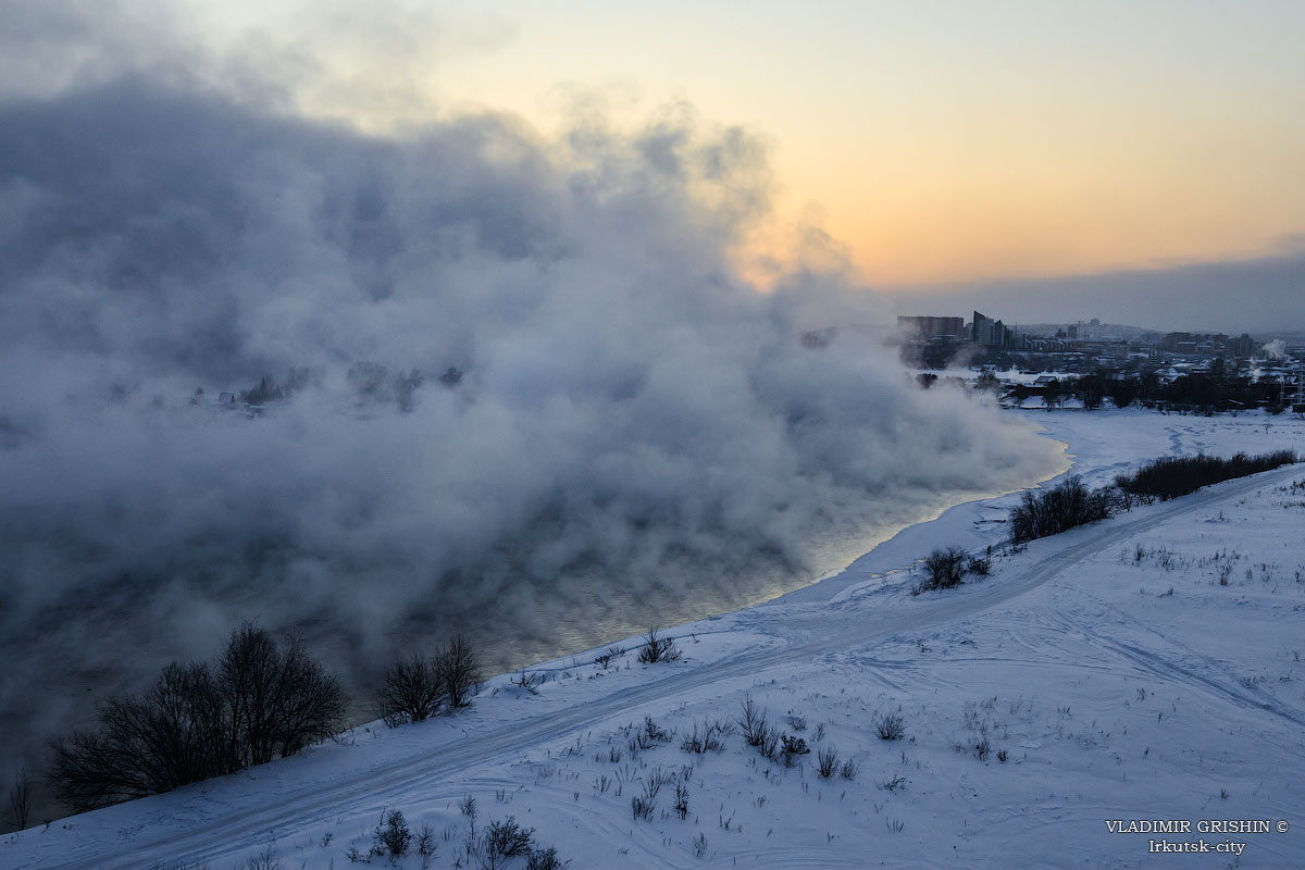 Зимнее утро на Ангаре река Ангара зимой фотографии зимнего Иркутска