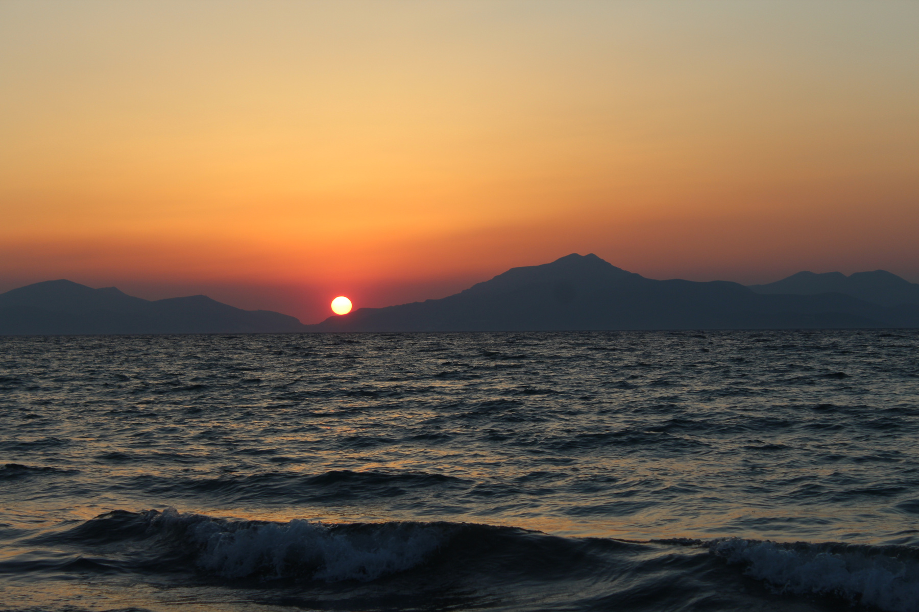 Закат на острове Кос природа море закат