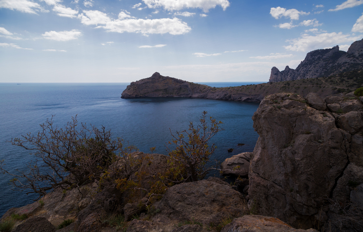 Мыс Капчик море Крым скала