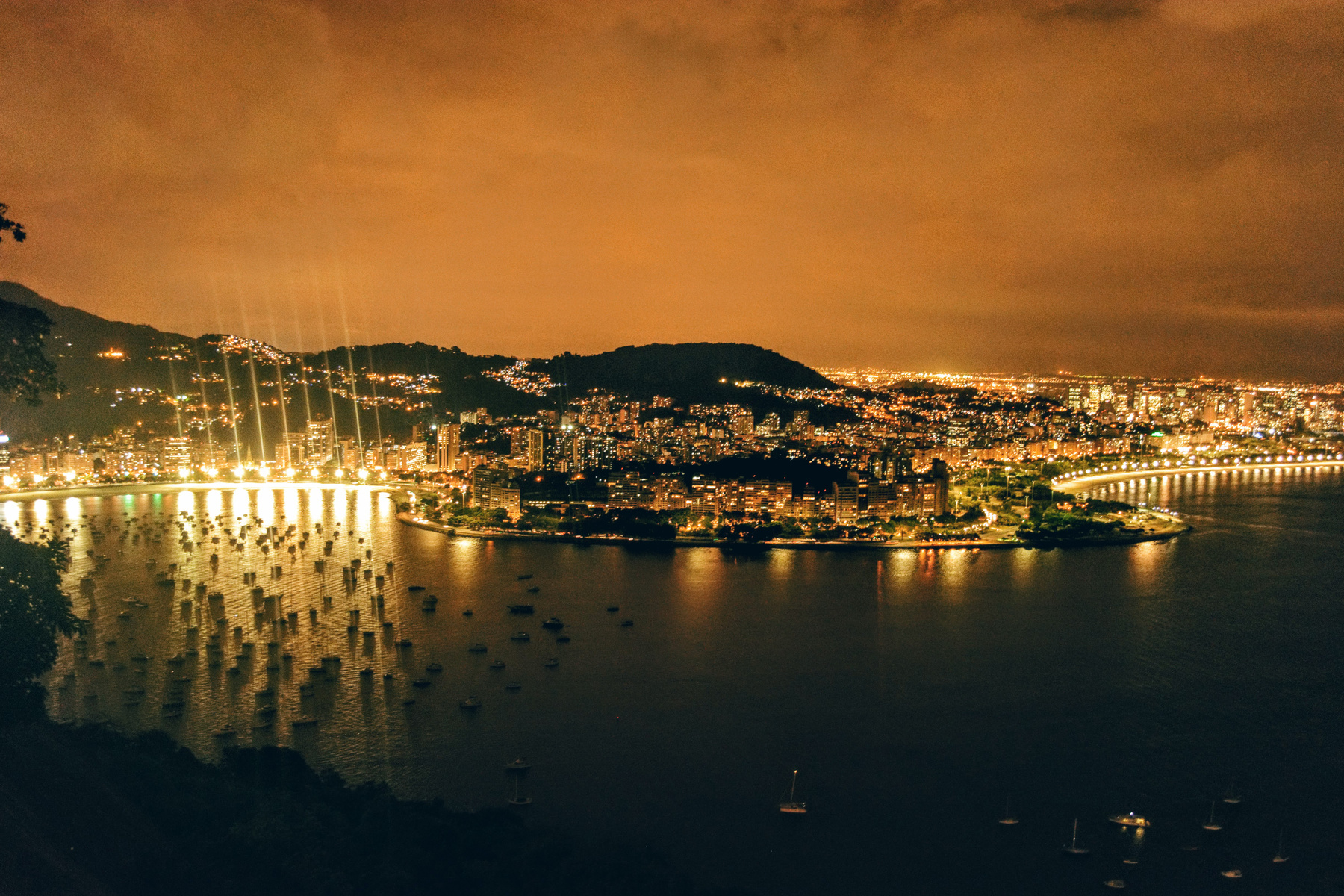Рио де Жанейро ночью Рио де Жанейро ночь
