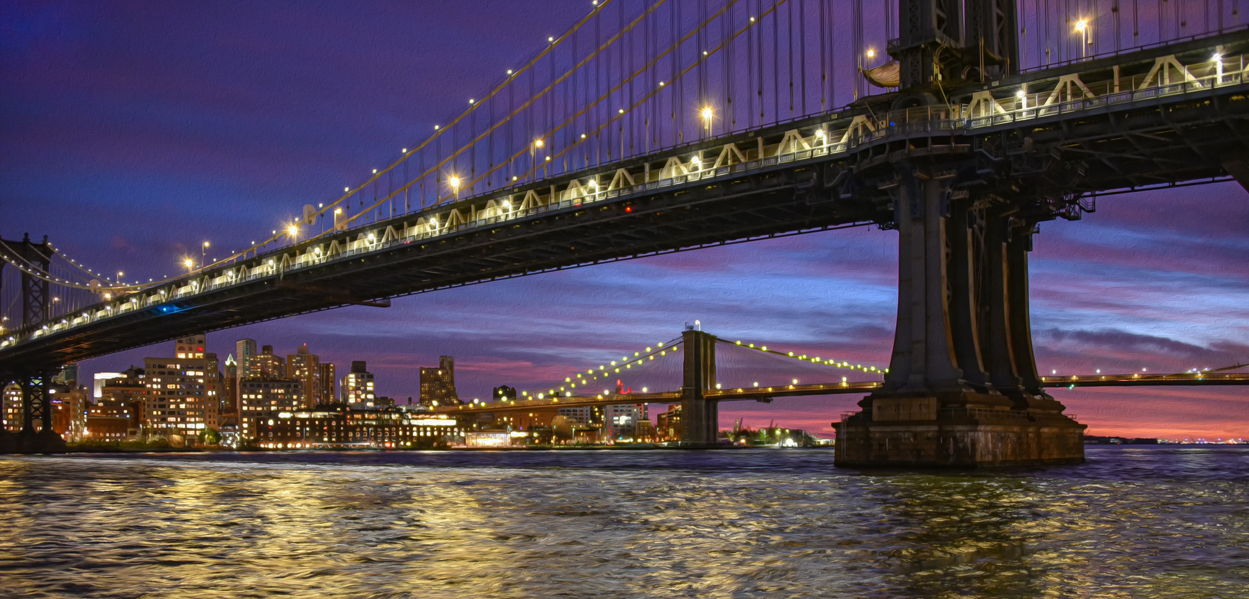 Манхэттенские мосты Манхэттен Нью-Йорк мосты