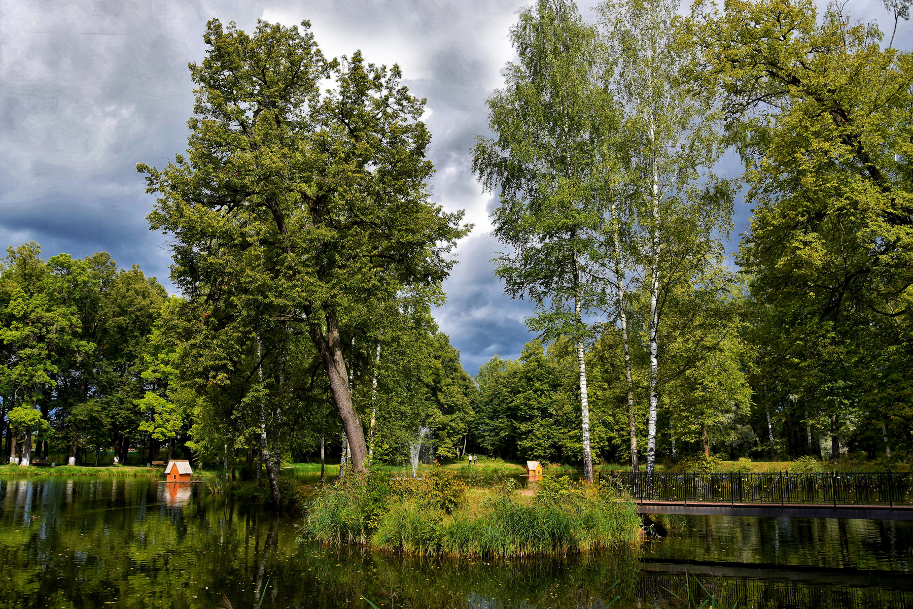 В Майдановском парке парк клин пруд мост