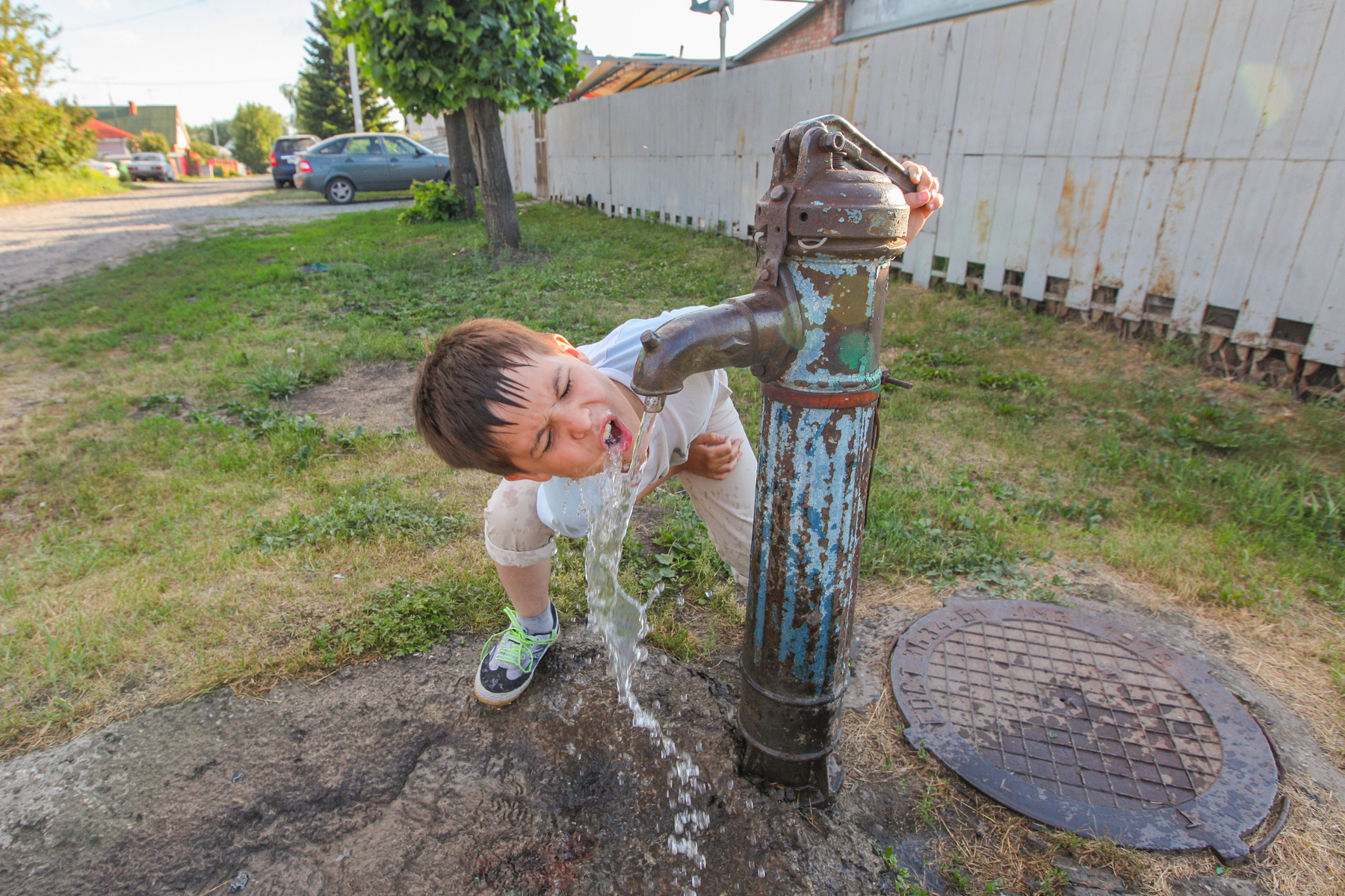 Жажда жажда вода колонка дети деревня