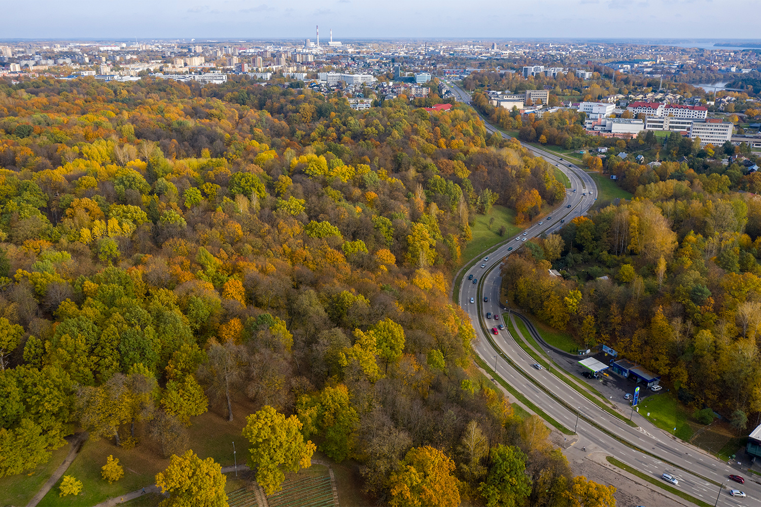 Осень в городе Kaunas Mavic Drone aerial