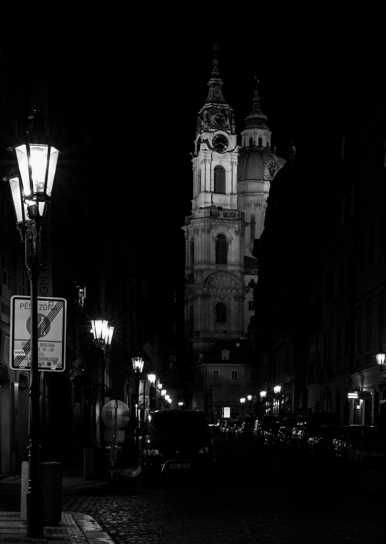 Ночная Прага Прага Церковь Святого Николая