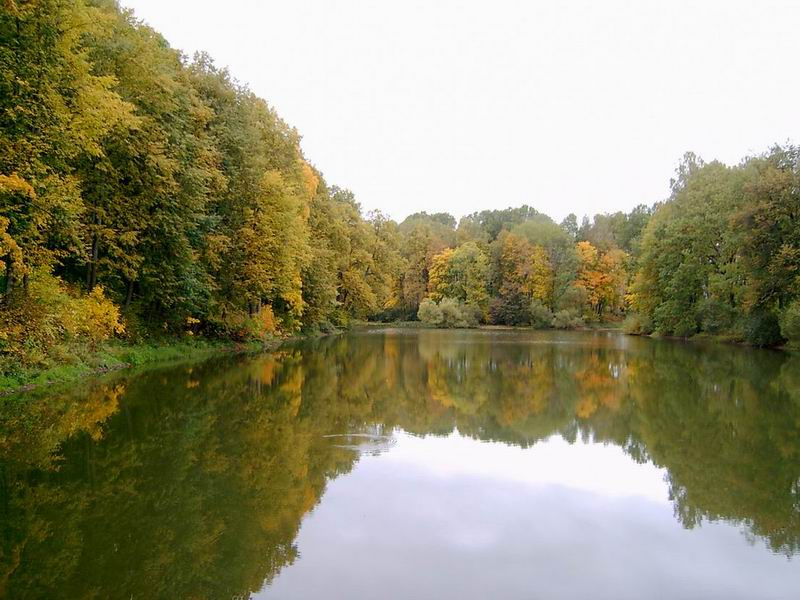 Осень в русской усадьбе пейзаж осень пруд