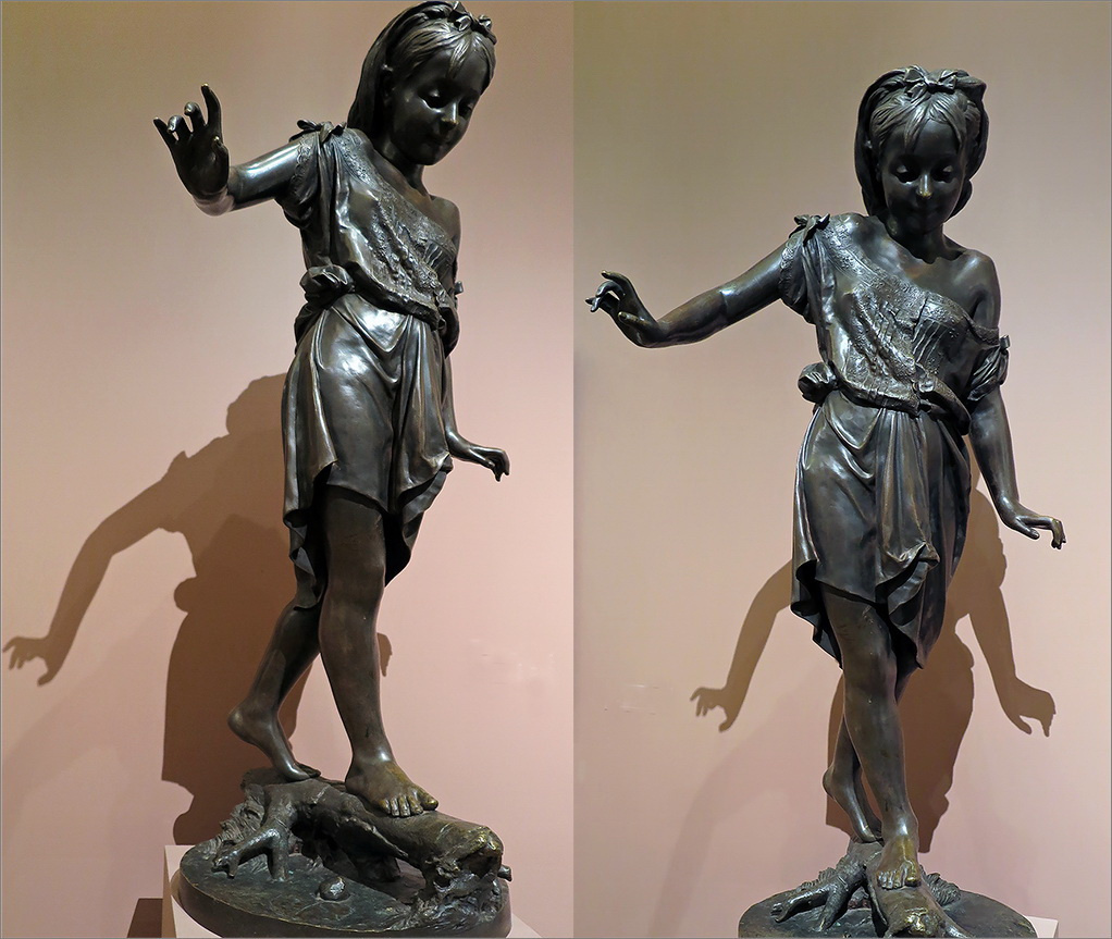 На выставке скульптура Резвушка девочка ракурсы