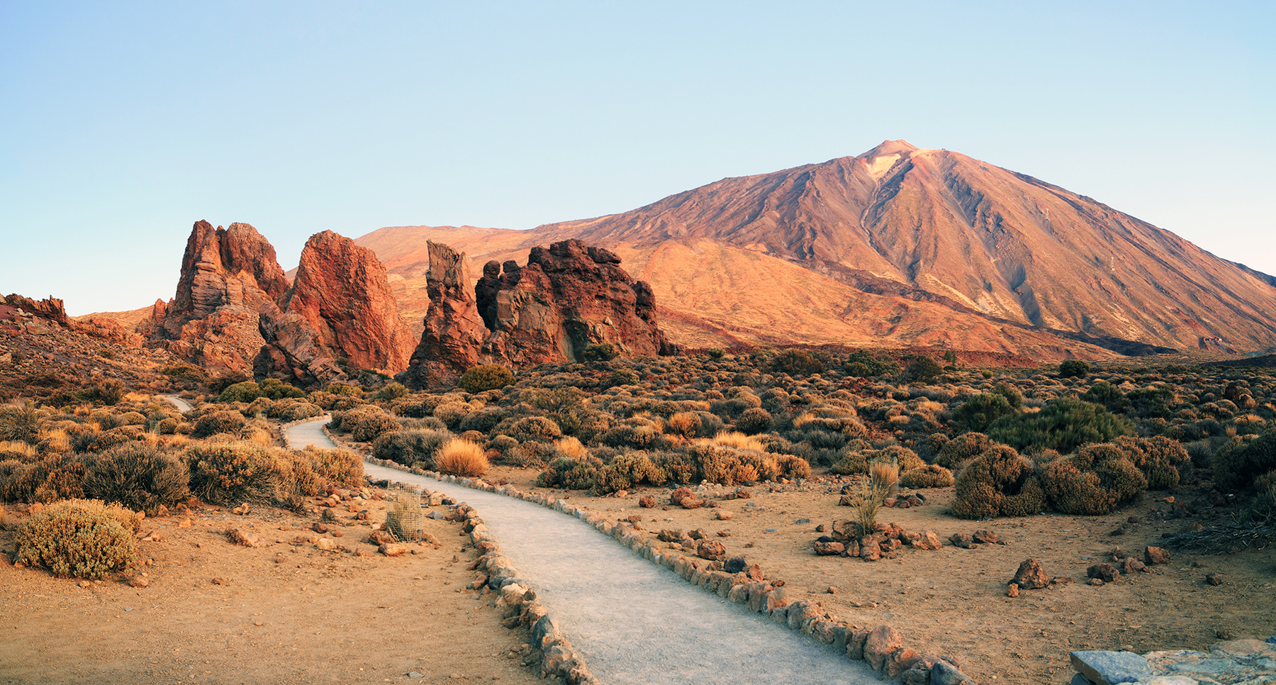 Рассвет у спящего вулкана Испания Тенерифе рассвет вулкан Тейде национальный парк остров горы панорама
