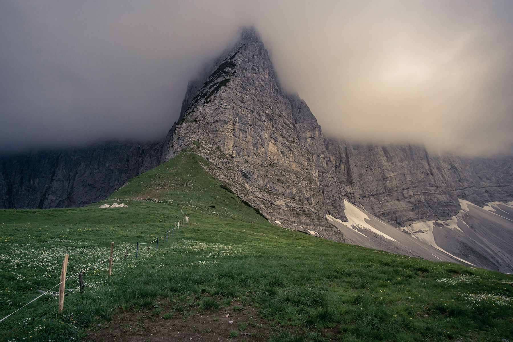 Смена погоды горы Альпы Австрия Карвендель гроза смена погоды поход природа облако туча пейзаж