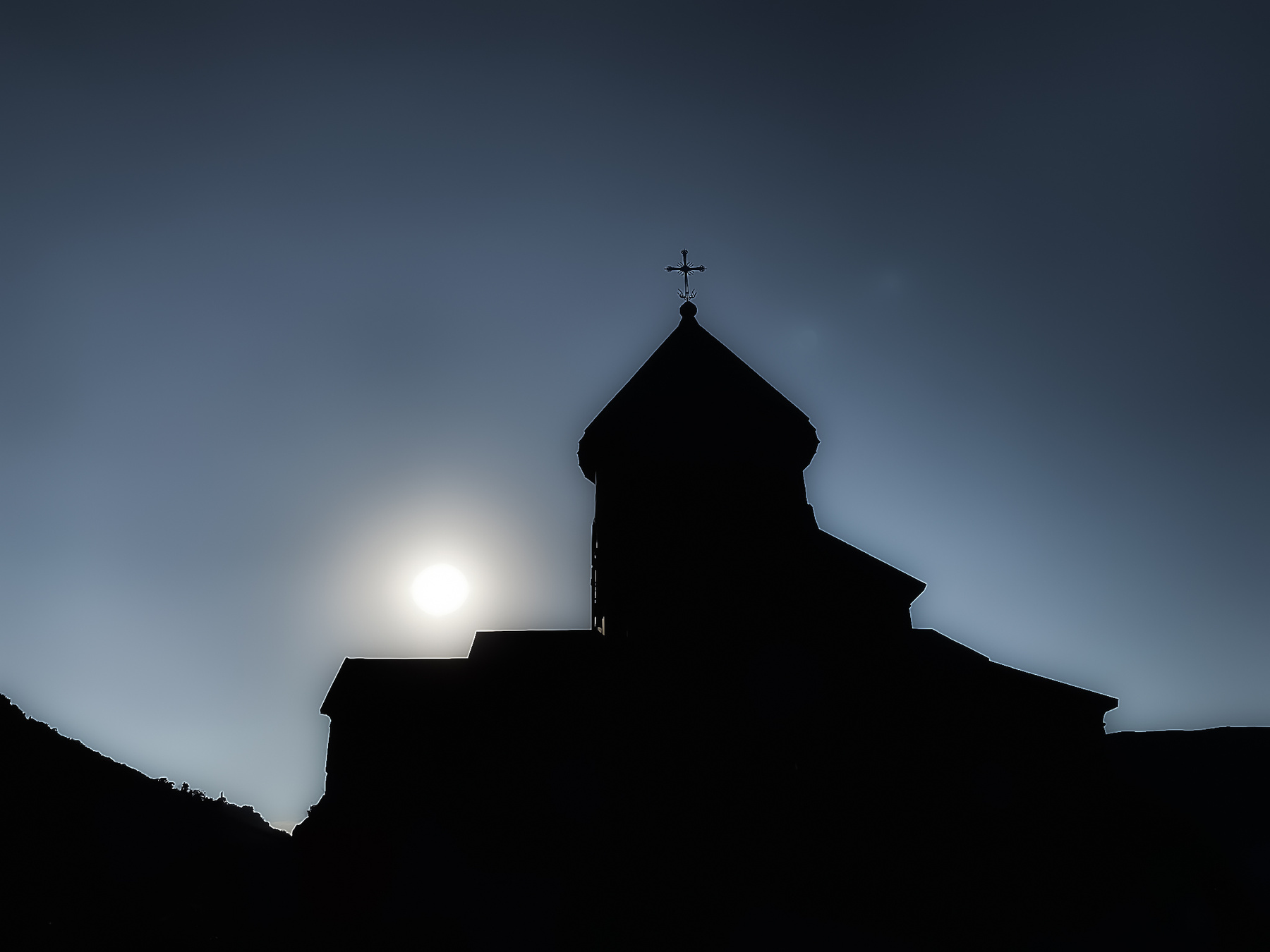 *** церковь Армения вечер силует архитектура древний закат