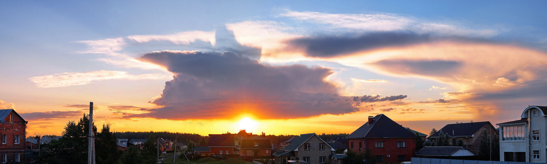 Небесная картина  на даче 12.06.20 омск дача небесное явление грозовой фронт супер-ячейка тень панорама kamlan 50mm F1.1 mark II