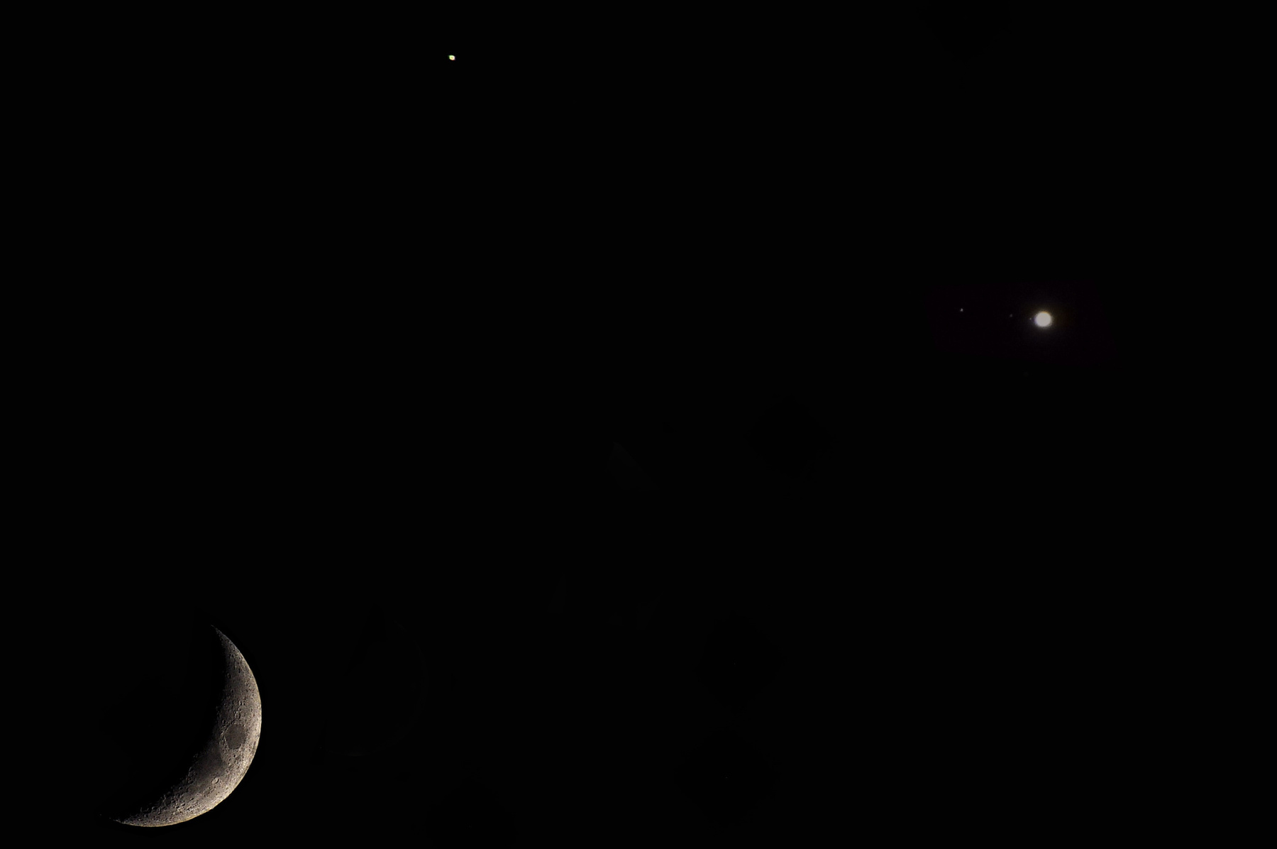 Луна, Сатурн и Юпитер 19.11.2020 г. Планеты Солнечной системы
