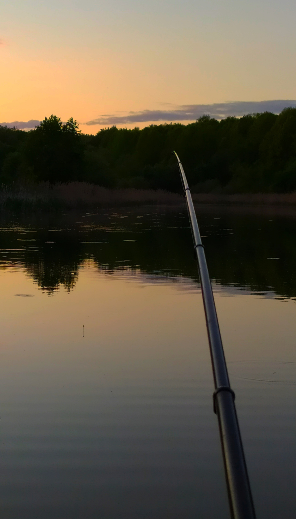 На рыбалке Река вечер закат рыбалка
