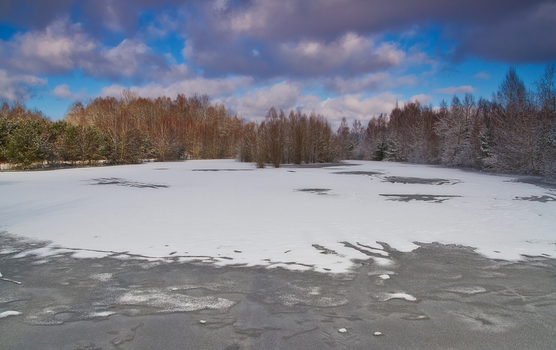 Зимой на озере Природа пейзаж