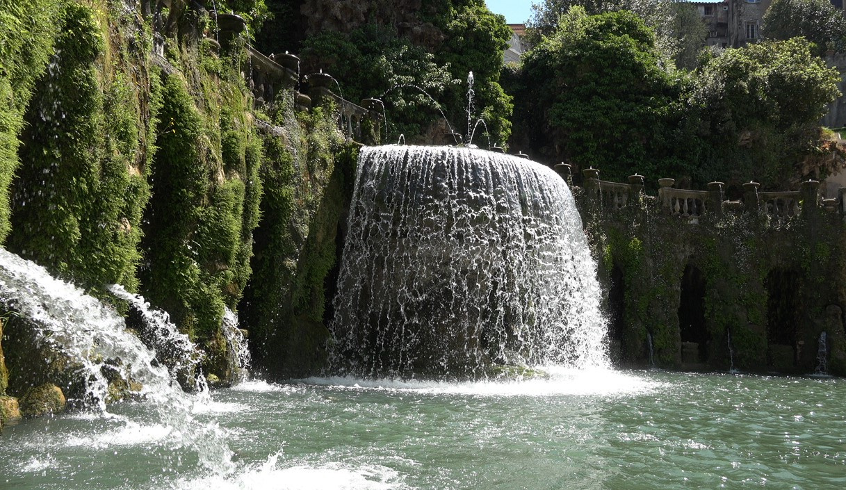 Водопад в парке Тиволи. Италия. Путешествия Тиволи водопад парк