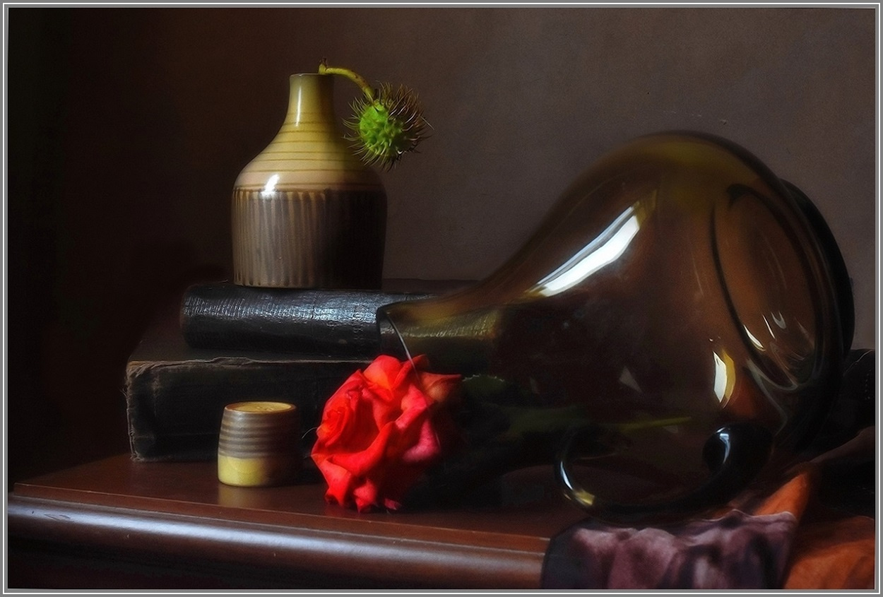 ..... Каштан и роза ..... предметы свет идея гармония композиция