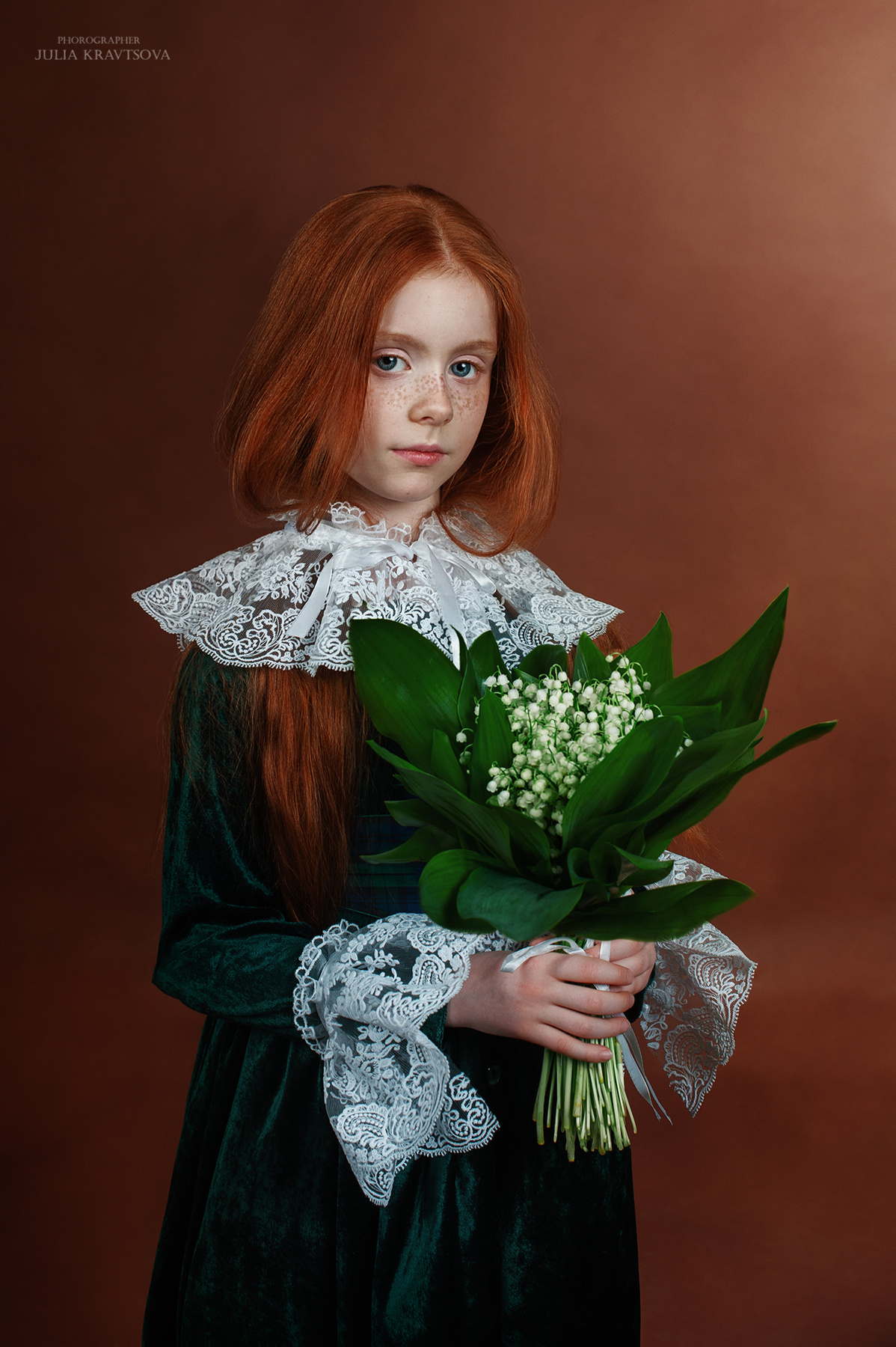 Екатерина II девочка рыжая портрет ландыши ретро стиль