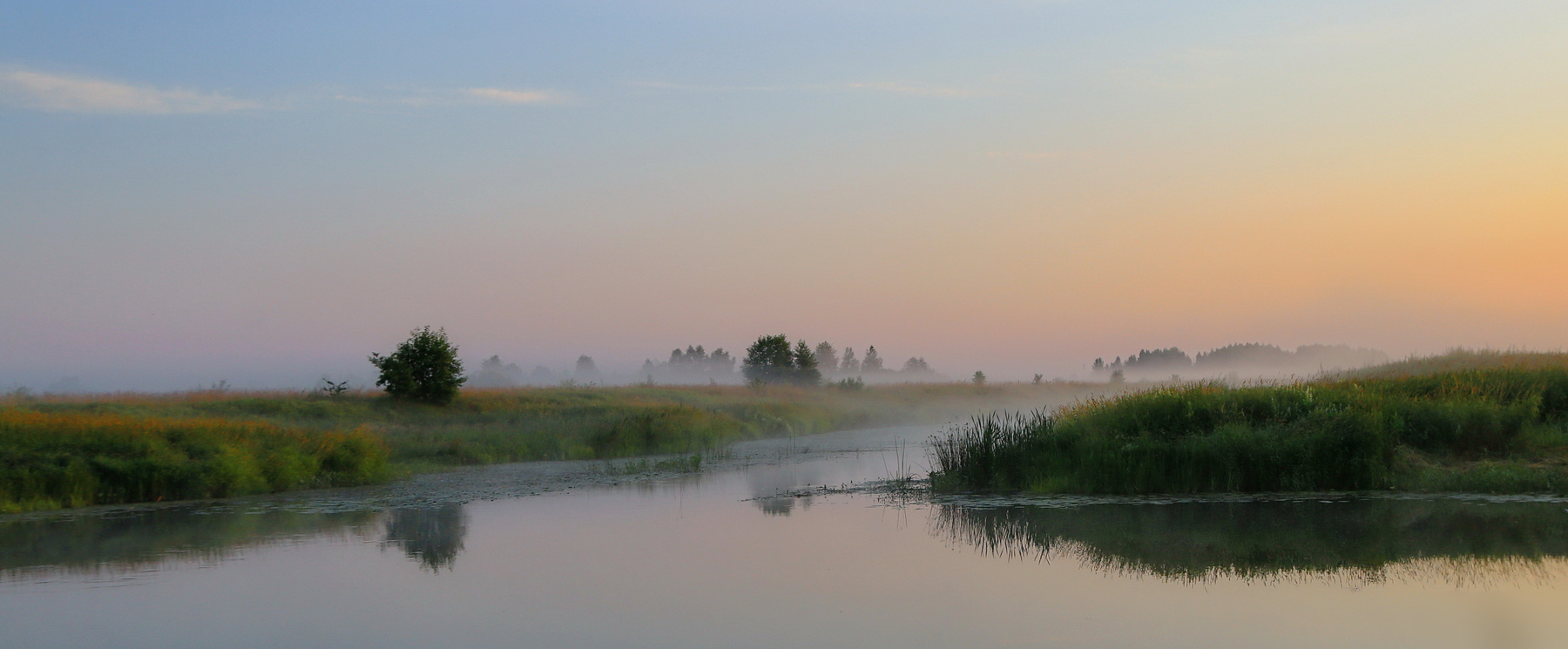 утром рано рано река пейзаж рассвет утро краски