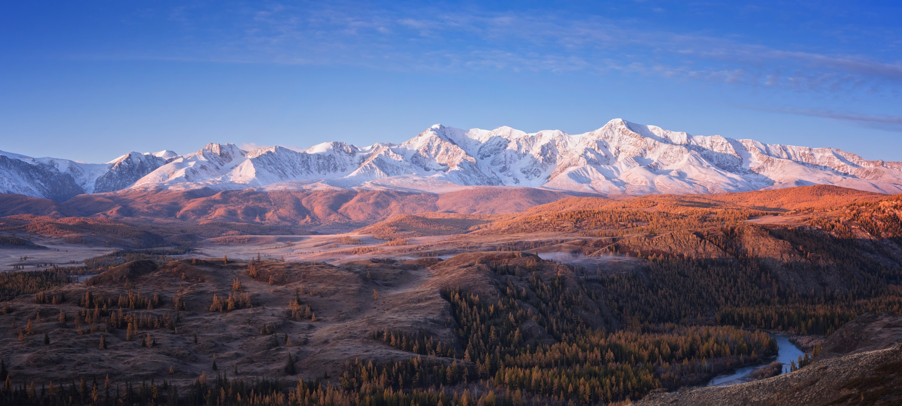 Рассвет над Северо-Чуйским хребтом Алтай перевал осень чуя северо чуйкий рассвет утро горы свет тень