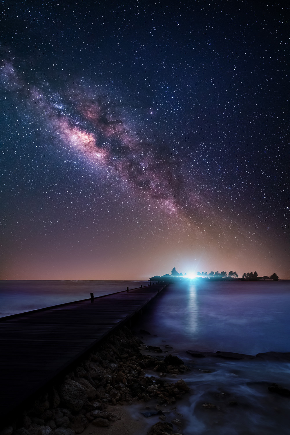 Ночь на Мальдивах ночь млечный путь звезды мальдивы