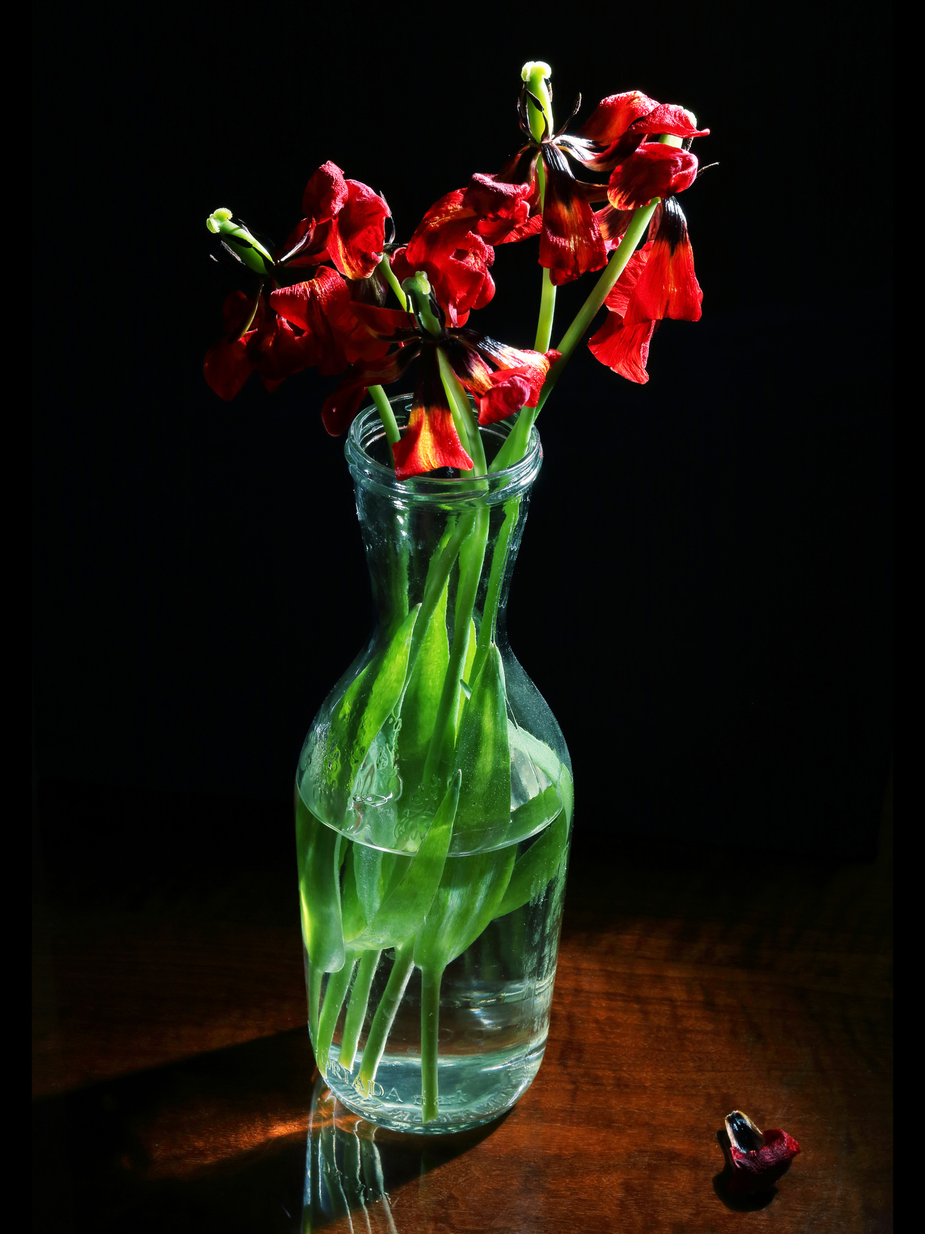 Увядающая весна тюльпаны ваза натюрморт увядание весна