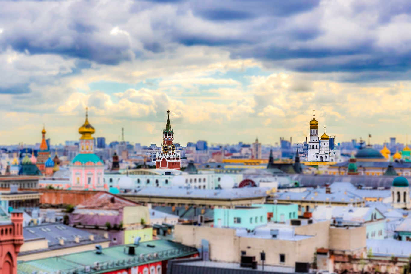 Москва с крыши Детского Мира. город москва архитектура