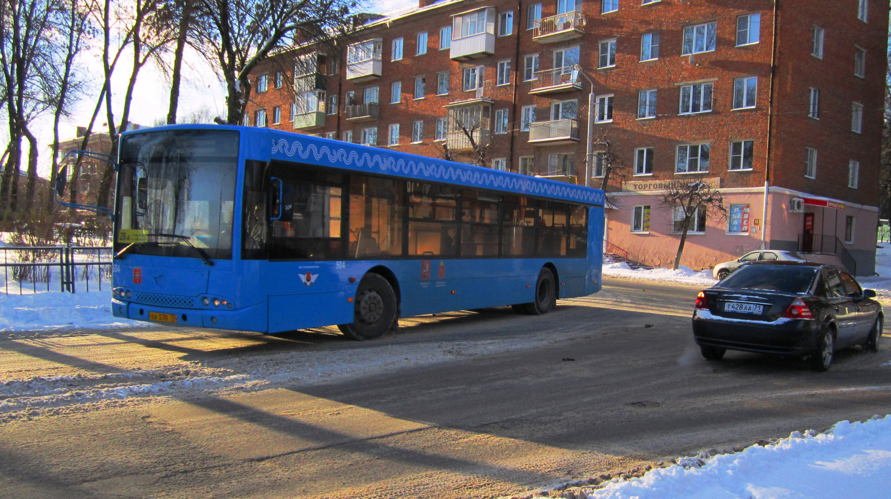 504 Автобус улица город зима